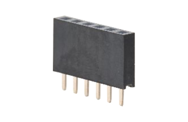 ナイロン ピンヘッダー FSS-71034(T〇) ソケット(角)1.27mmピッチ ストレート(1列) 接続側0.4mmピン